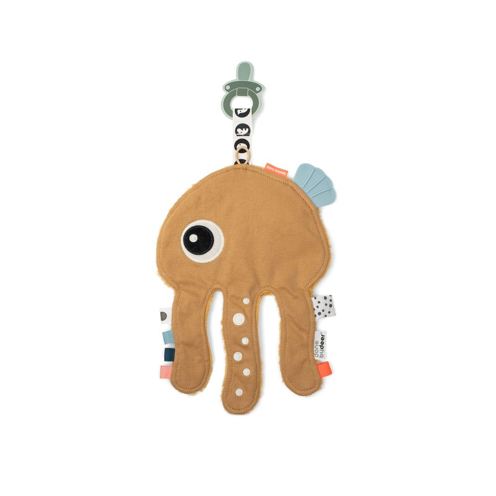 Paturica de atasat suzeta Done by Deer Cozy Friend Jelly Mustard [2]