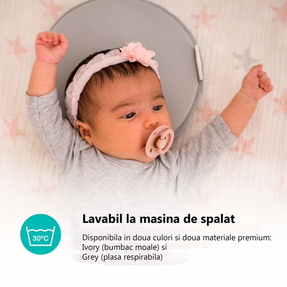 Perna ergonomica nou nascut bblüv Pilö Grey [3]