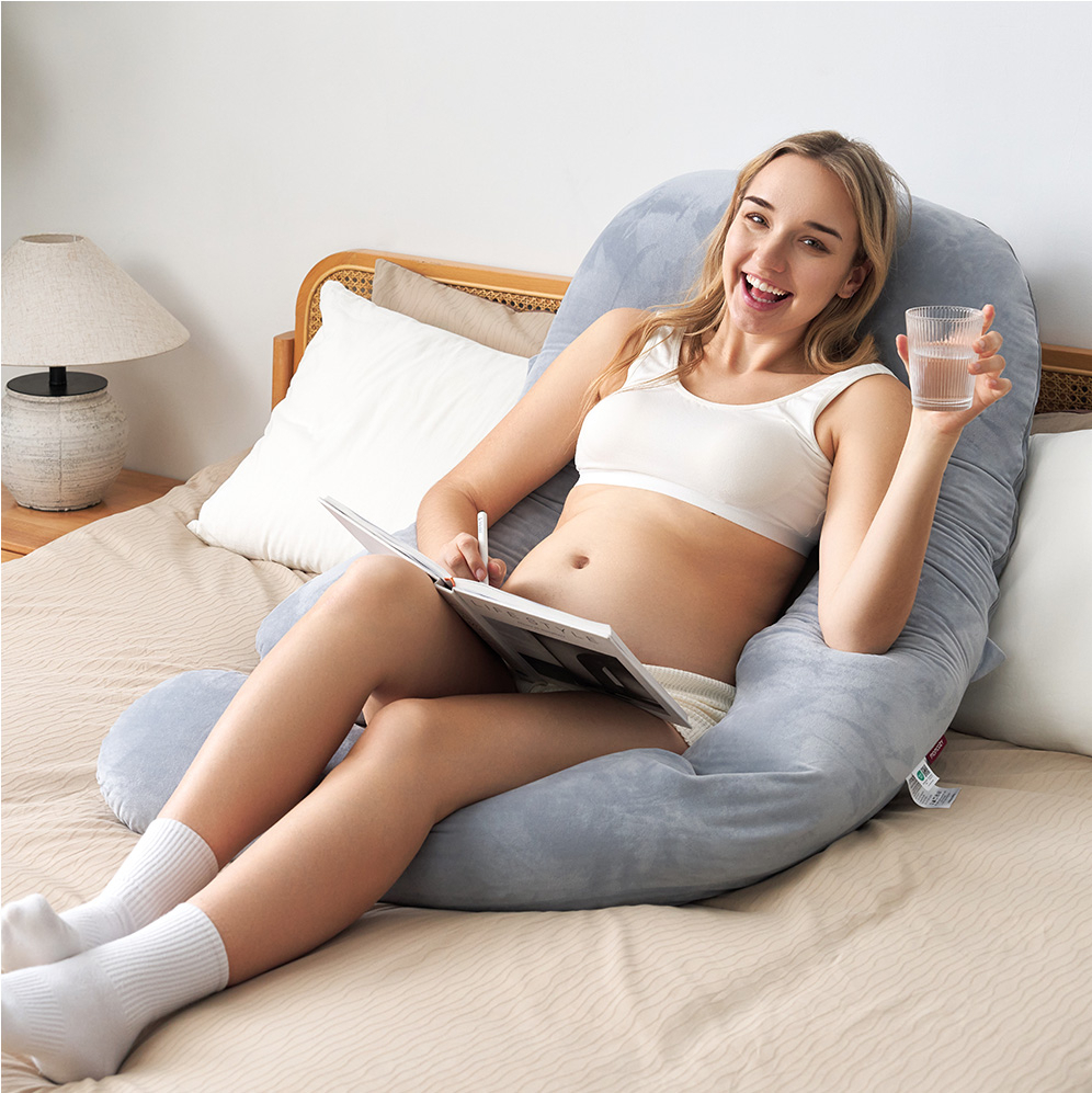 Perna gravide Momcozy Velvet Dark Grey [6]