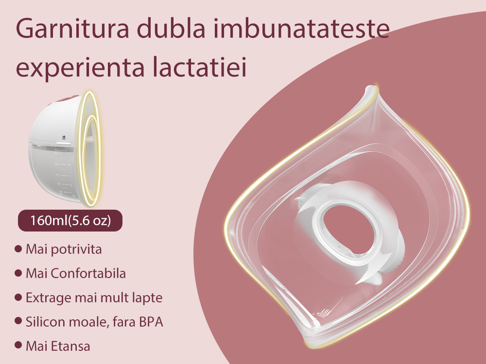 Pompa de san Momcozy Hands-free dubla M5 Purple [12]