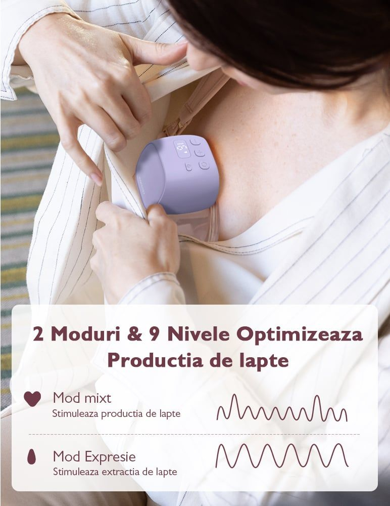 Pompa de san Momcozy Hands-free dubla S9 Pro Pink [3]