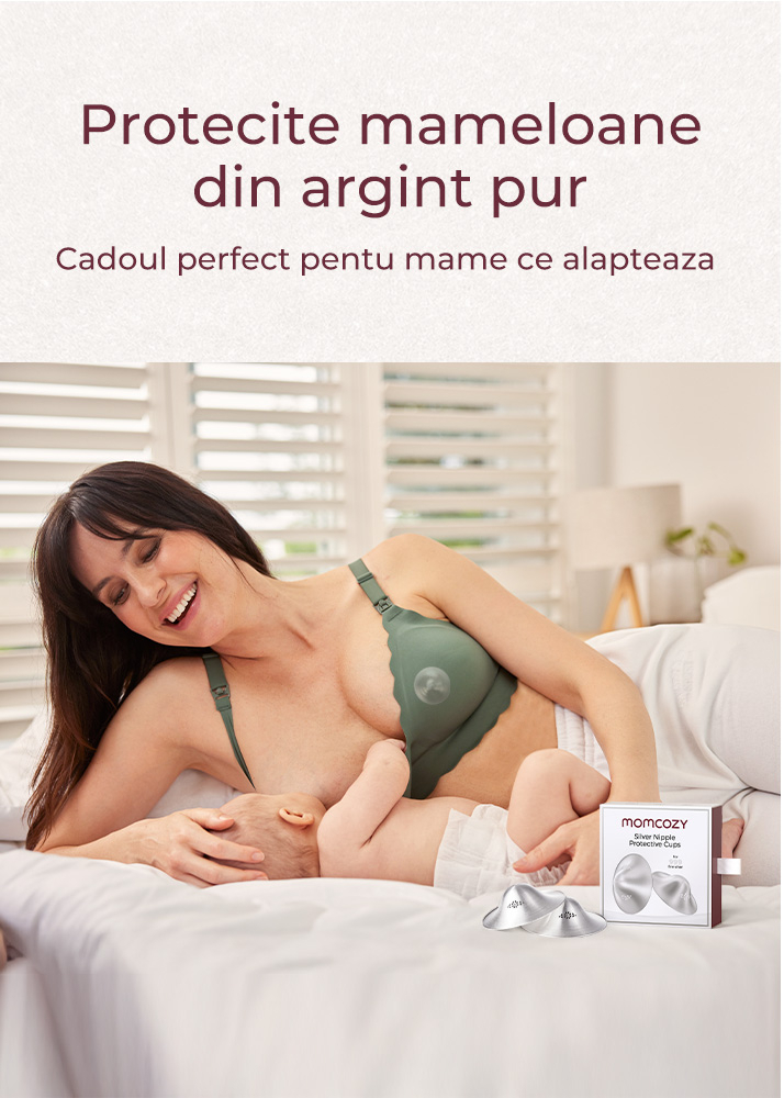 Protectie alaptare Momcozy argint 45 mm set 2 buc Regular [8]