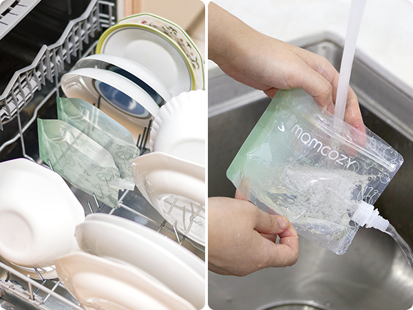 Pungi alimentare reutilizabile Momcozy 200 ml set 10 buc [10]