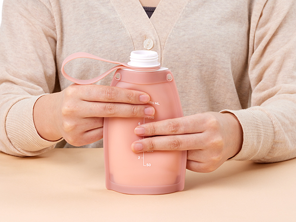 Pungi depozitare lapte silicon Momcozy set 2 buc Purple/Grey [6]