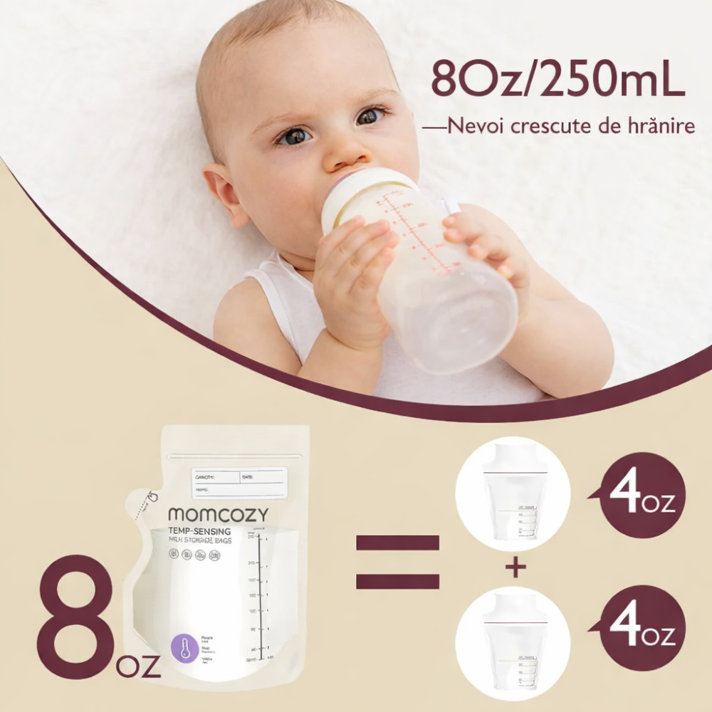 Pungi depozitare Momcozy pentru lapte matern cu turnare usoara 200 buc [4]