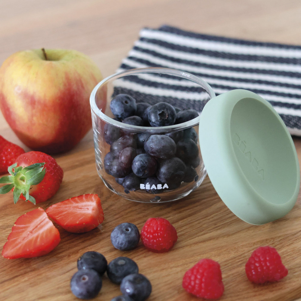 Recipient ermetic sticla Beaba 150 ml Sage Green [7]