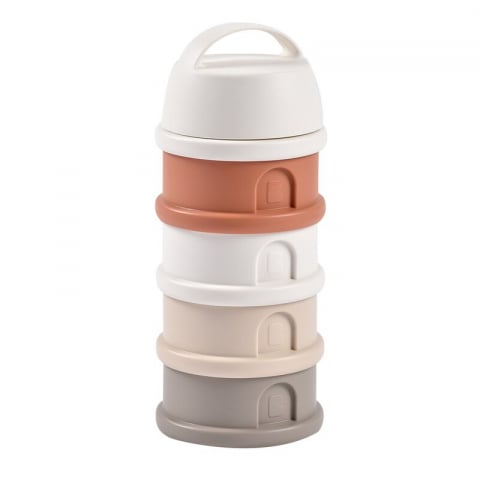 Recipient lapte praf 4 compartimente Beaba Cotton/Terracotta [2]