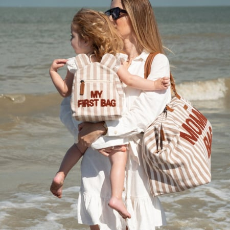 Rucsac pentru copii Childhome My First Bag Nude/Alb [4]