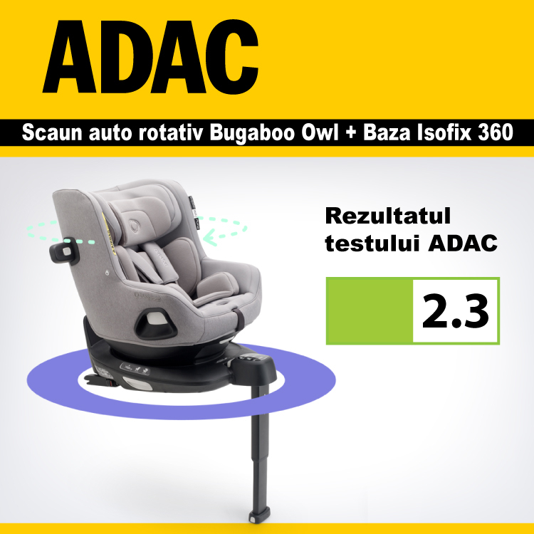 Scaun auto rotativ Bugaboo Owl Grey [6]