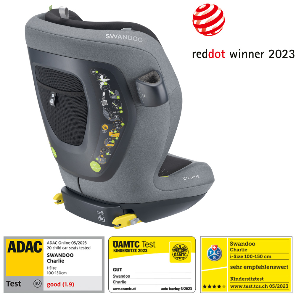 Scaun auto Swandoo Charlie i-Size Sesame Grey [2]