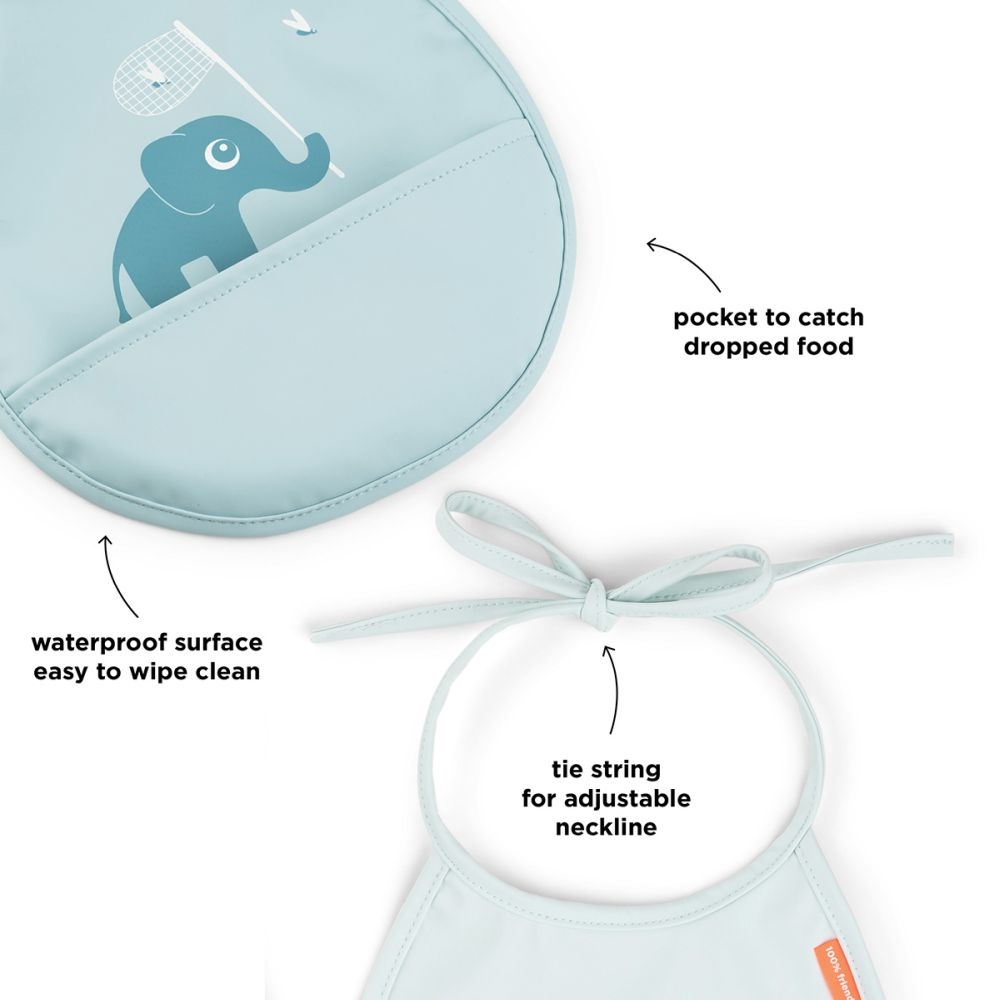 Set 2 Bavetici cu buzunar Done by Deer Elphee Blue [4]