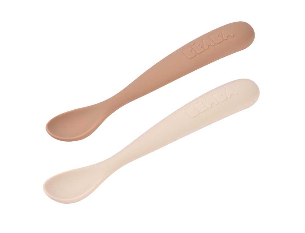 Set 2 lingurite silicon +4 luni Beaba Clay [8]