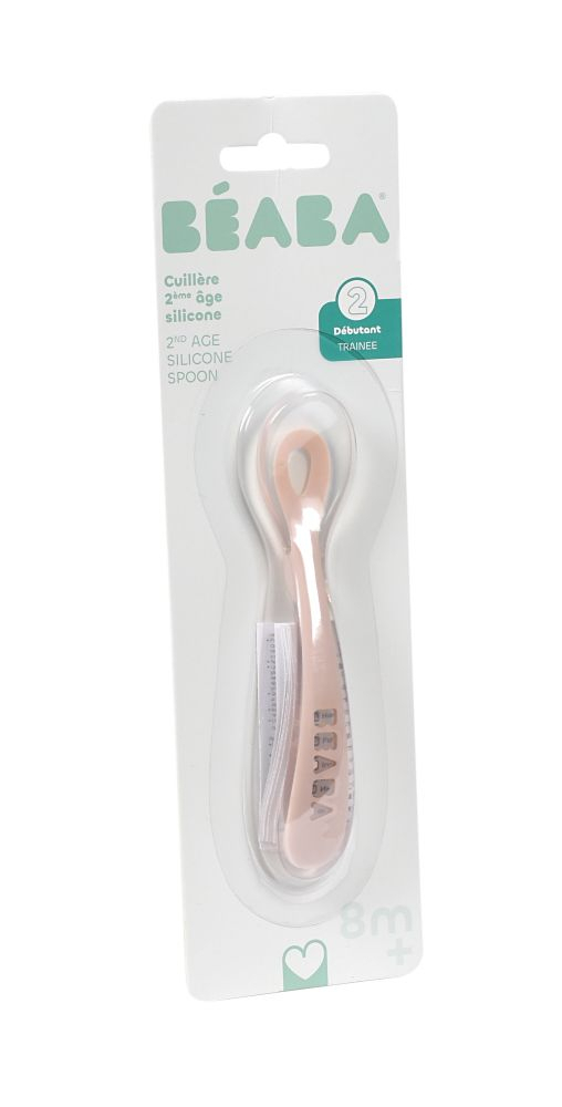 Set 2 lingurite silicon + 8 luni Beaba Cotton Candy [3]