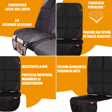 Set 2 protectii bancheta Diono Ultra Mat Black [2]