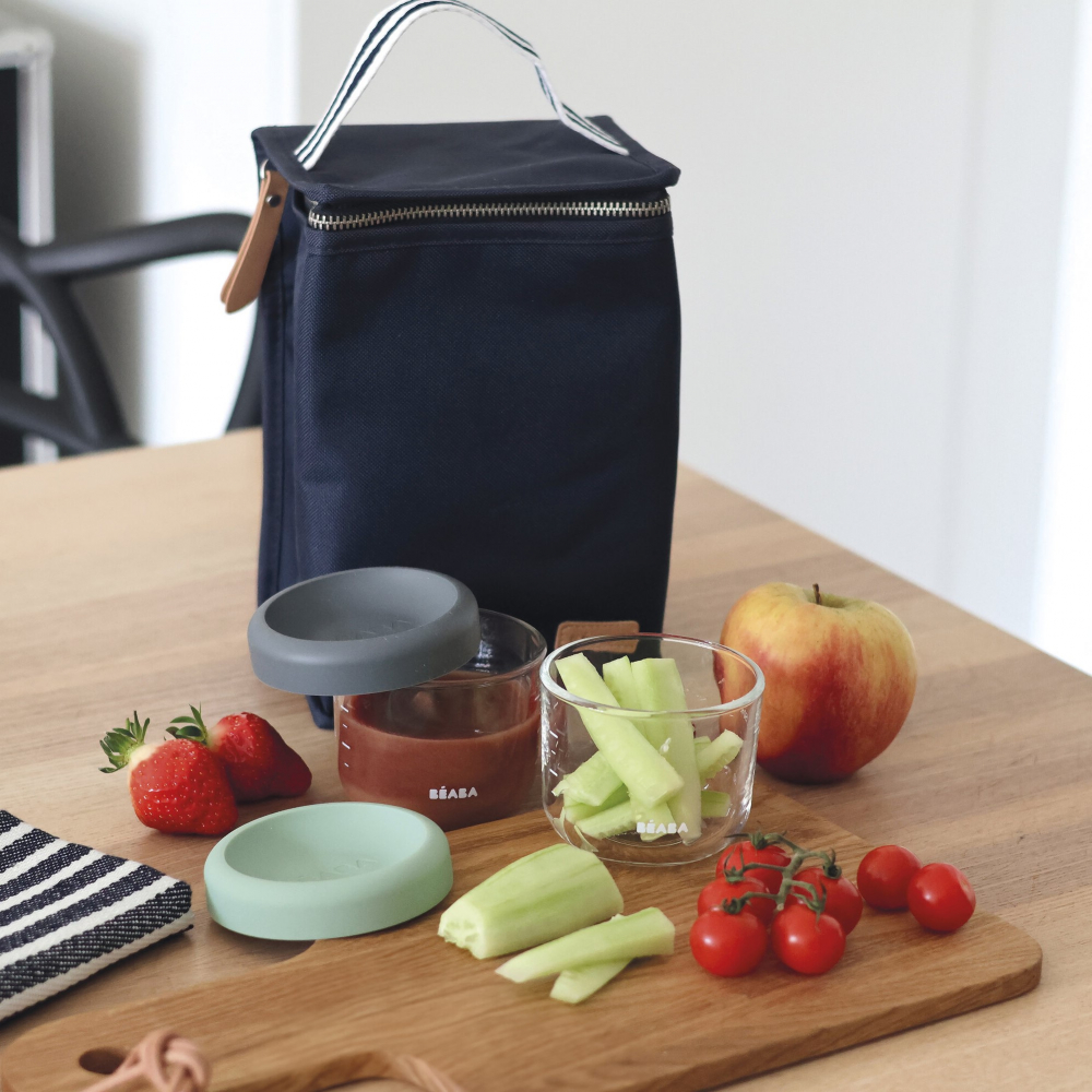 Set 2 recipiente ermetice sticla Beaba 150 ml Mineral/Sage Green [9]