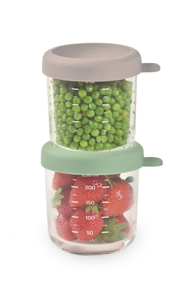 Set 2 recipiente sticla Beaba 250 ml Sage Green/Gazelle [2]