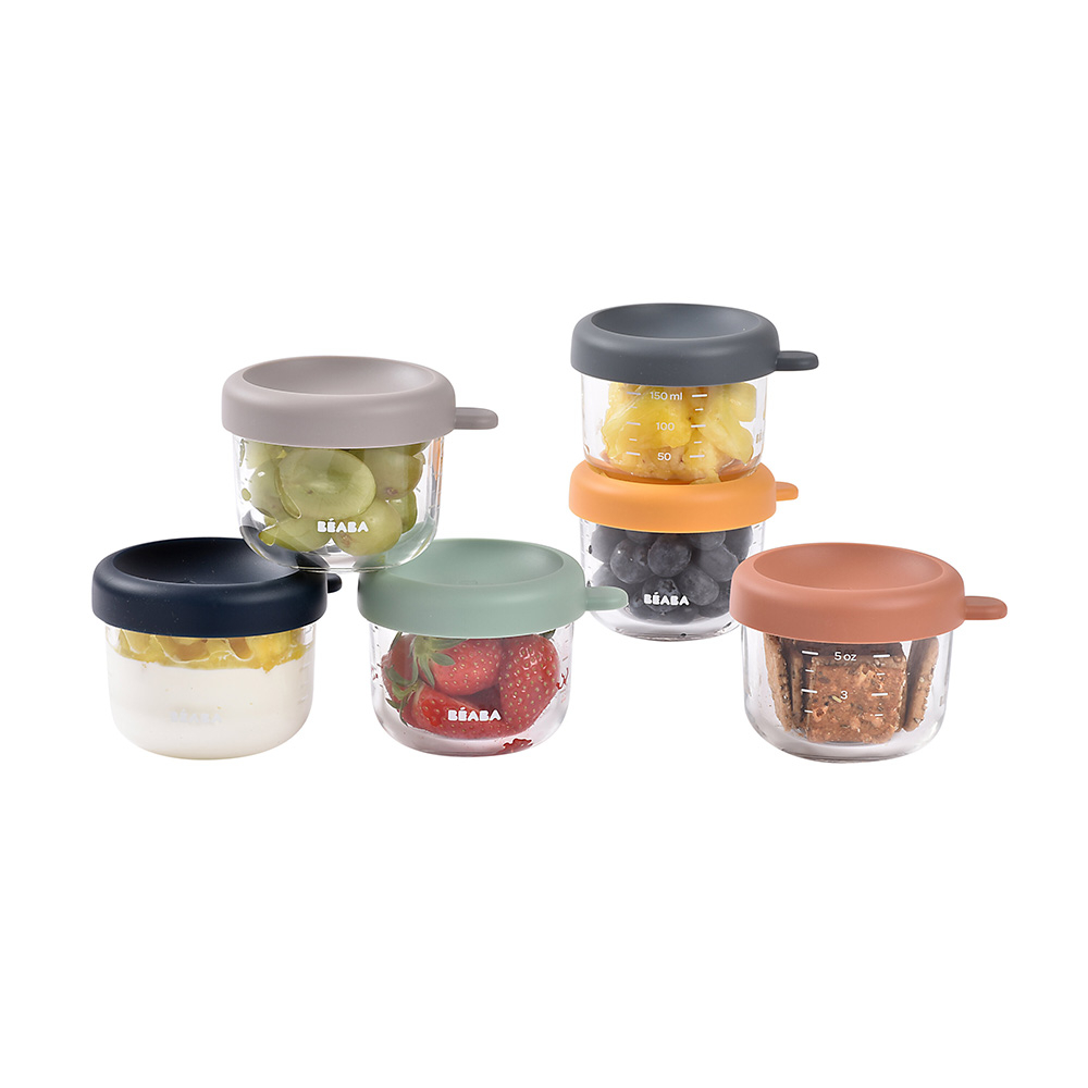 Set 6 recipiente sticla Beaba 150 ml Sunrise [5]