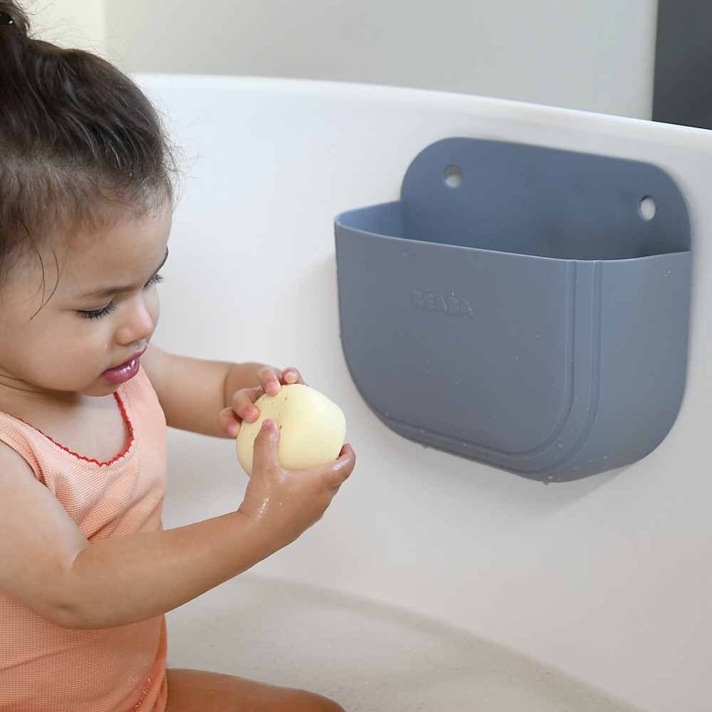 Cos silicon Beaba cu jucarii de baie Pebble [10]