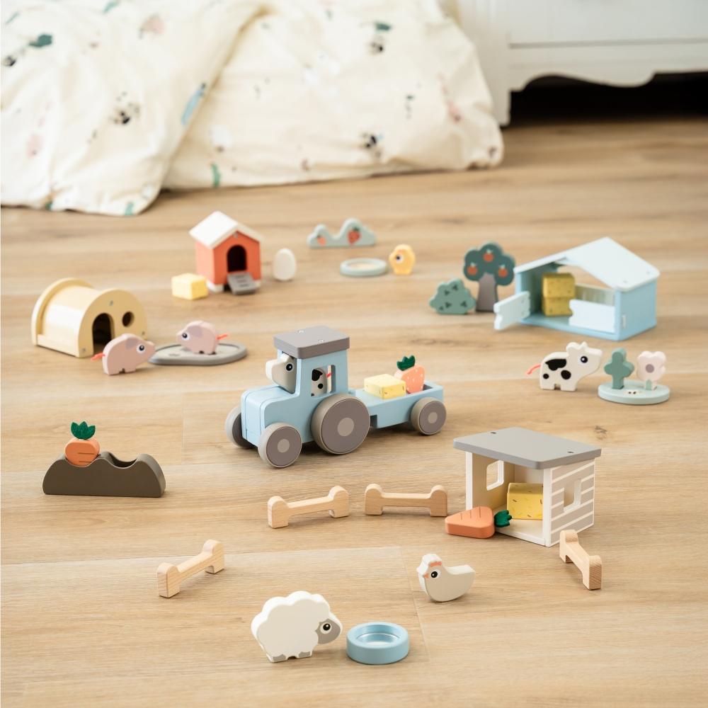 Set de joaca din lemn Tiny Farm Done by Deer Sheepy Multicolor [6]