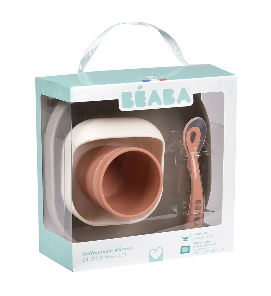 Set de masa silicon Beaba 4 piese Terracotta Gazelle [4]