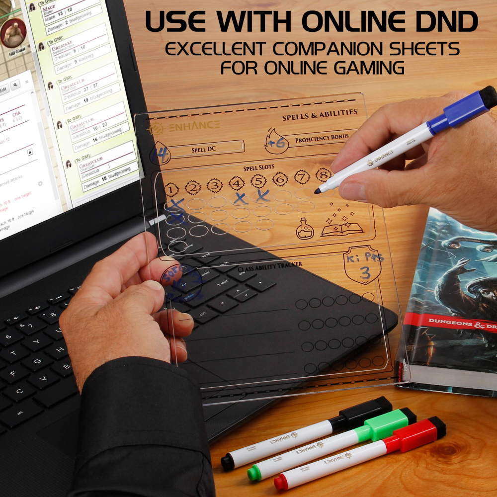 Set Fise Reutilizabile DnD ENHANCE Gaming [6]