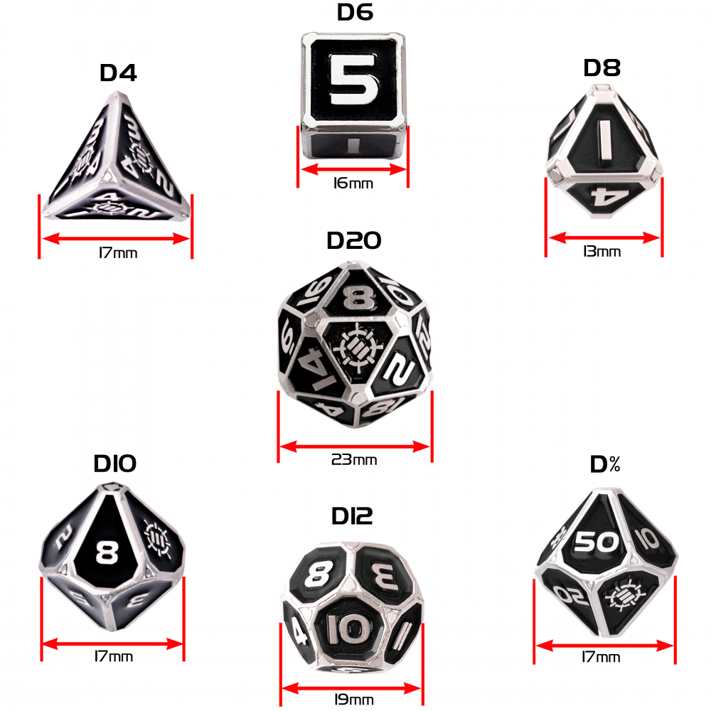 Set Zaruri Metalice ENHANCE Gaming Collector's Edition Black DnD [2]