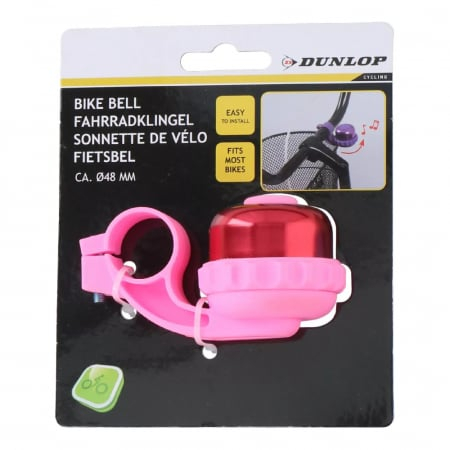 Sonerie bicicleta Dunlop 48 mm Roz [2]