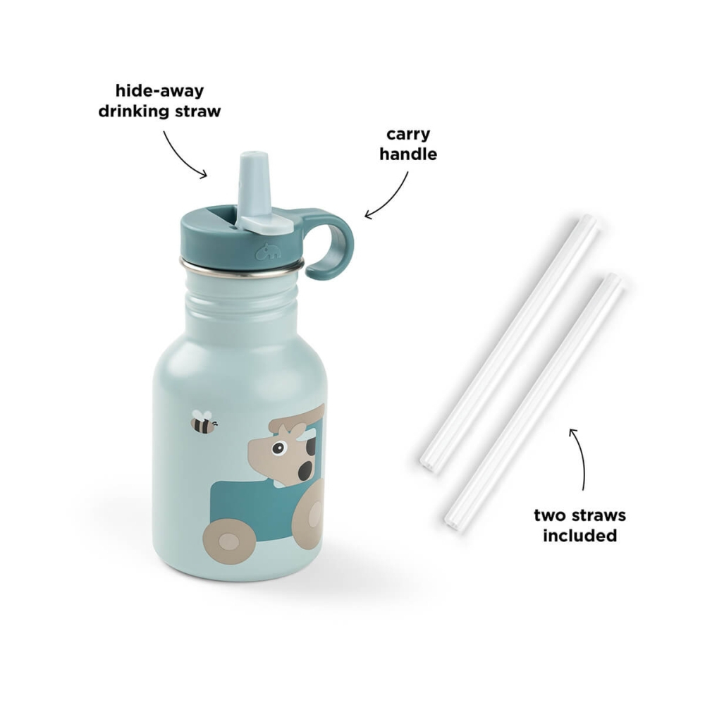 Sticla din inox pentru copii Done by Deer Tiny Farm Albastru 350 ml [3]