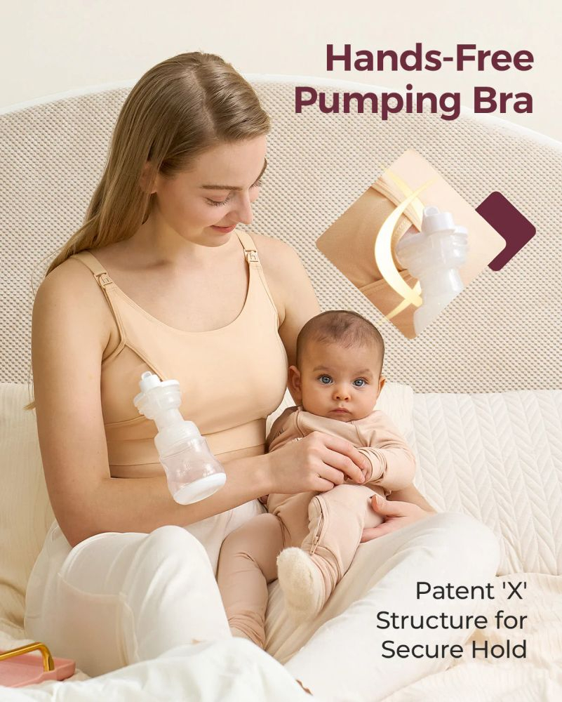 Sutien alaptare Momcozy pentru pompa de san Hands-free YN08 Skin XL [3]