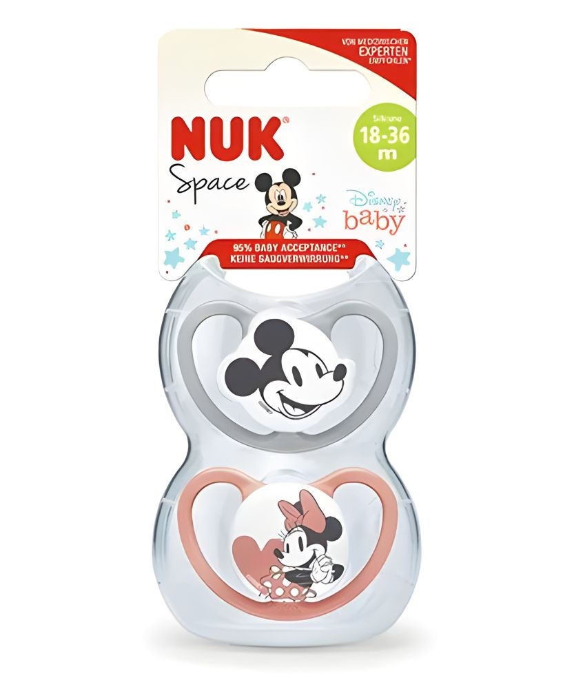 Suzeta NUK Space Disney Mickey Daisy Silicon M3 18-36 luni, Set 2 bucati [5]