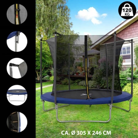 Trambulina cu plasa de siguranta Dunlop 305x76 cm [5]