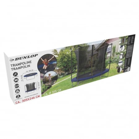 Trambulina cu plasa de siguranta Dunlop 305x76 cm [6]