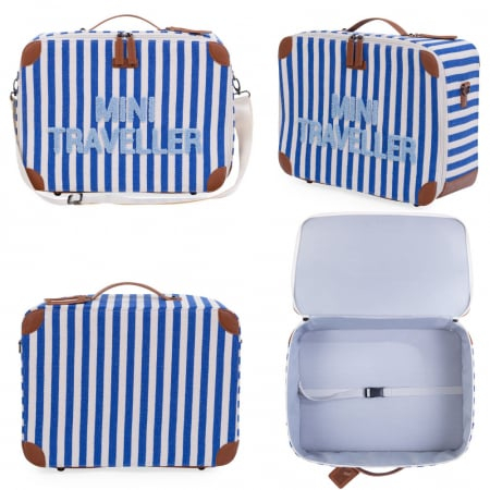 Valiza pentru copii Childhome Mini Traveller Albastru/Alb [2]