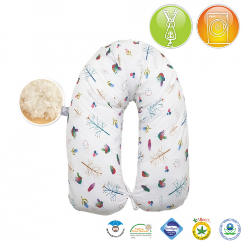 Perna Gravida 3 in 1 Husa Bumbac Model Pasari 165 cm [1]