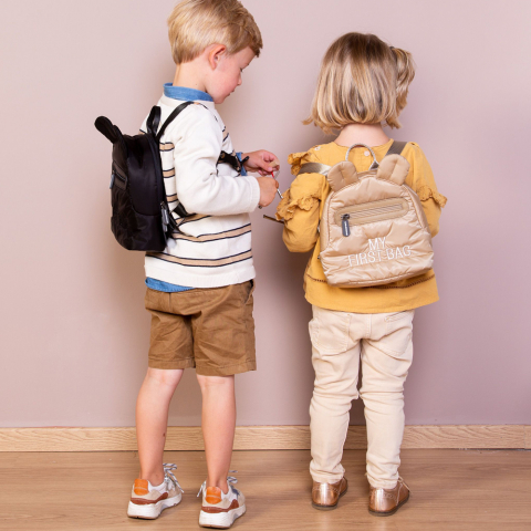 Rucsac pentru copii matlasat Childhome My First Bag Negru [3]