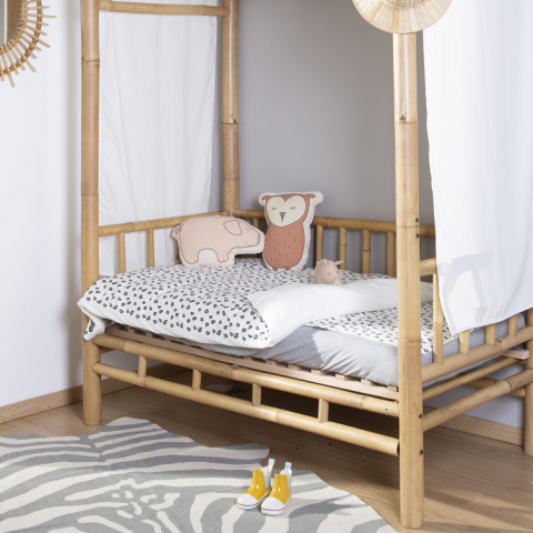 Husa pilota si fata de perna Childhome Jerse 100x140 cm, Leopard [4]