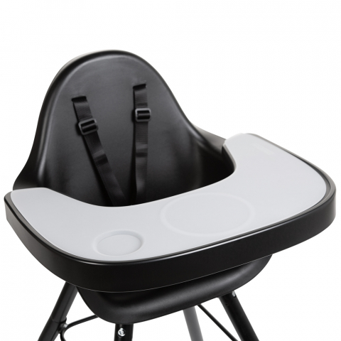 Tavita scaun de masa Childhome Evolu + Protectie din silicon, Negru [1]