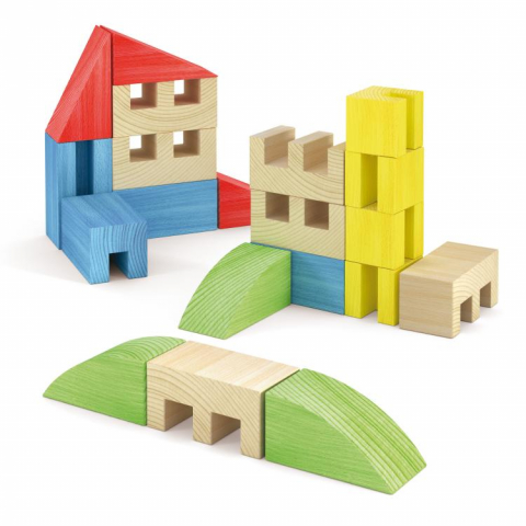 Quercetti - Joc Constructie Toytown 22 piese