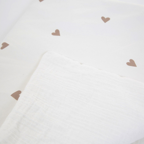 Paturica Childhome Jerse/Muselina 80x100 cm, Inimioare [1]