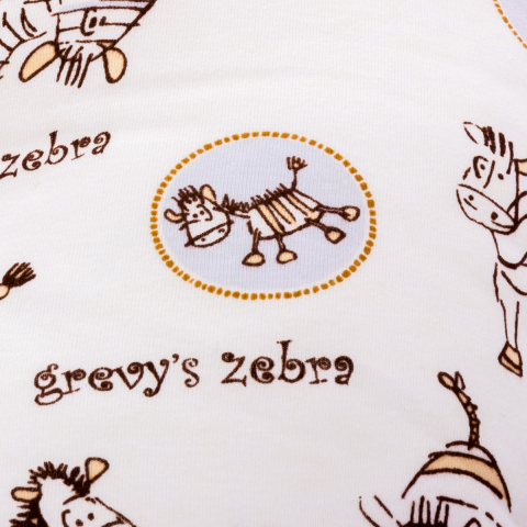 Perna de alaptare fiziologica husa din bumbac bej model zebre 72 cm [3]