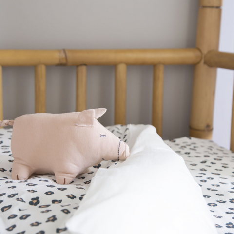 Husa pilota si fata de perna Childhome Jerse 100x140 cm, Leopard [3]