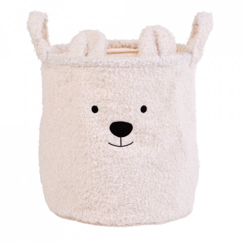 Mobilier si decoratiuni - Cos depozitare Childhome 30x30x30 cm, Teddy Alb