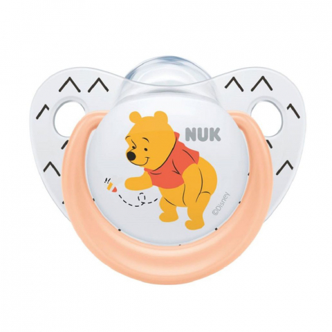 Nuk - Suzeta Nuk Disney Winnie Silicon M2 Orange 6-18 luni