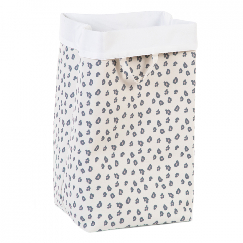 Childhome - Cos depozitare panza Childhome 32x32x60 cm, Leopard