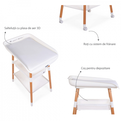 Masuta de infasat Childhome Evolux Natural Alb [3]