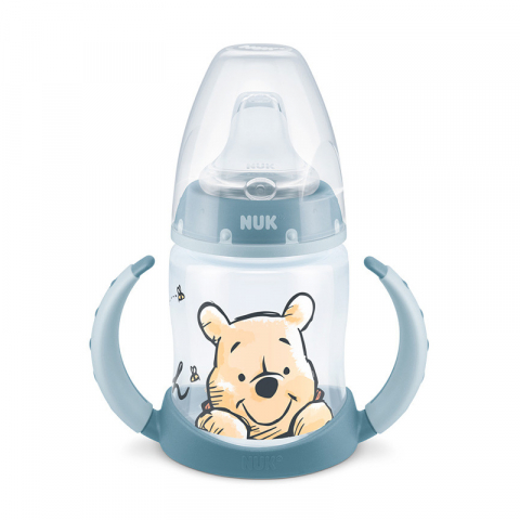 Nuk - Biberon Nuk Learner First Choice Control Temperatura 150 ml Winnie Bleu 6-18 luni