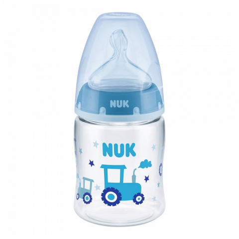 Nuk - Biberon Nuk First Choice Plus Control Temperatura 150 ml Tetina Silicon M 0-6 luni Tractor