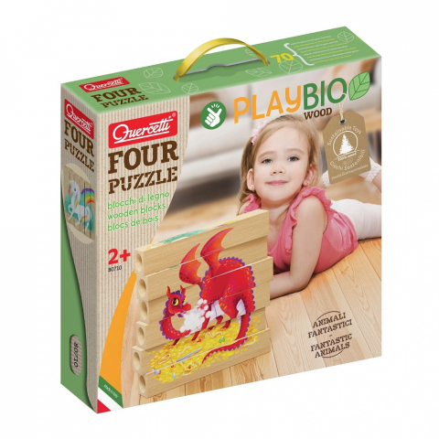 JUCARII & JOCURI - Quercetti Four Puzzle Animale Fantastice Bio