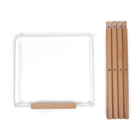 Scaune de masa si accesorii - Set picioare cu suport pentru scaun de masa Childhome Evolu Natural/Alb