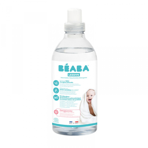 Beaba - Detergent de rufe lichid Beaba Flori de Mar, 1 L/16 spalari, Certificat Ecocert